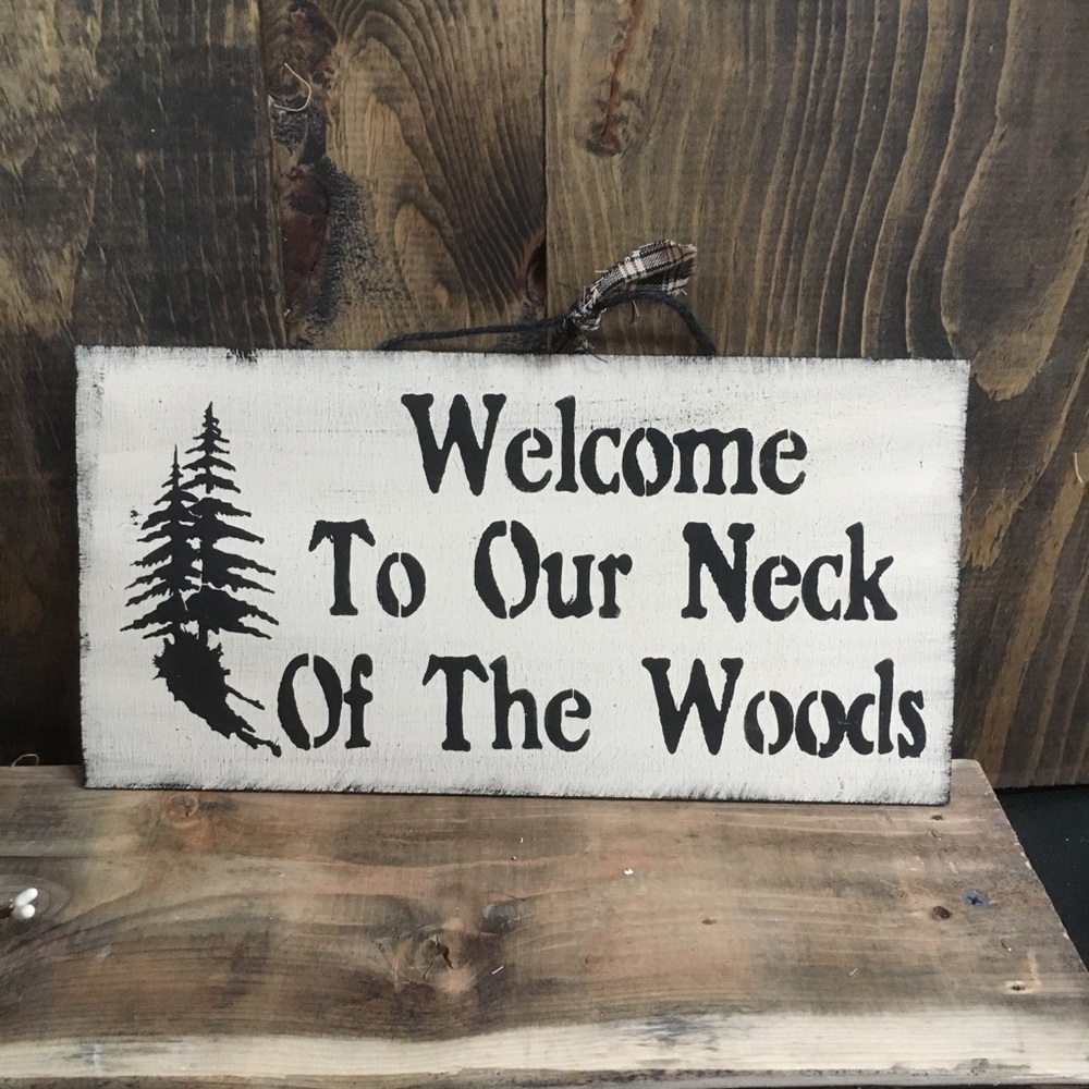 3/$25....Welcome to Woods farmhouse sign